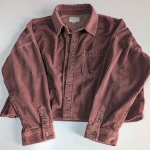 American Eagle Corduroy Button-Up Shirt - M